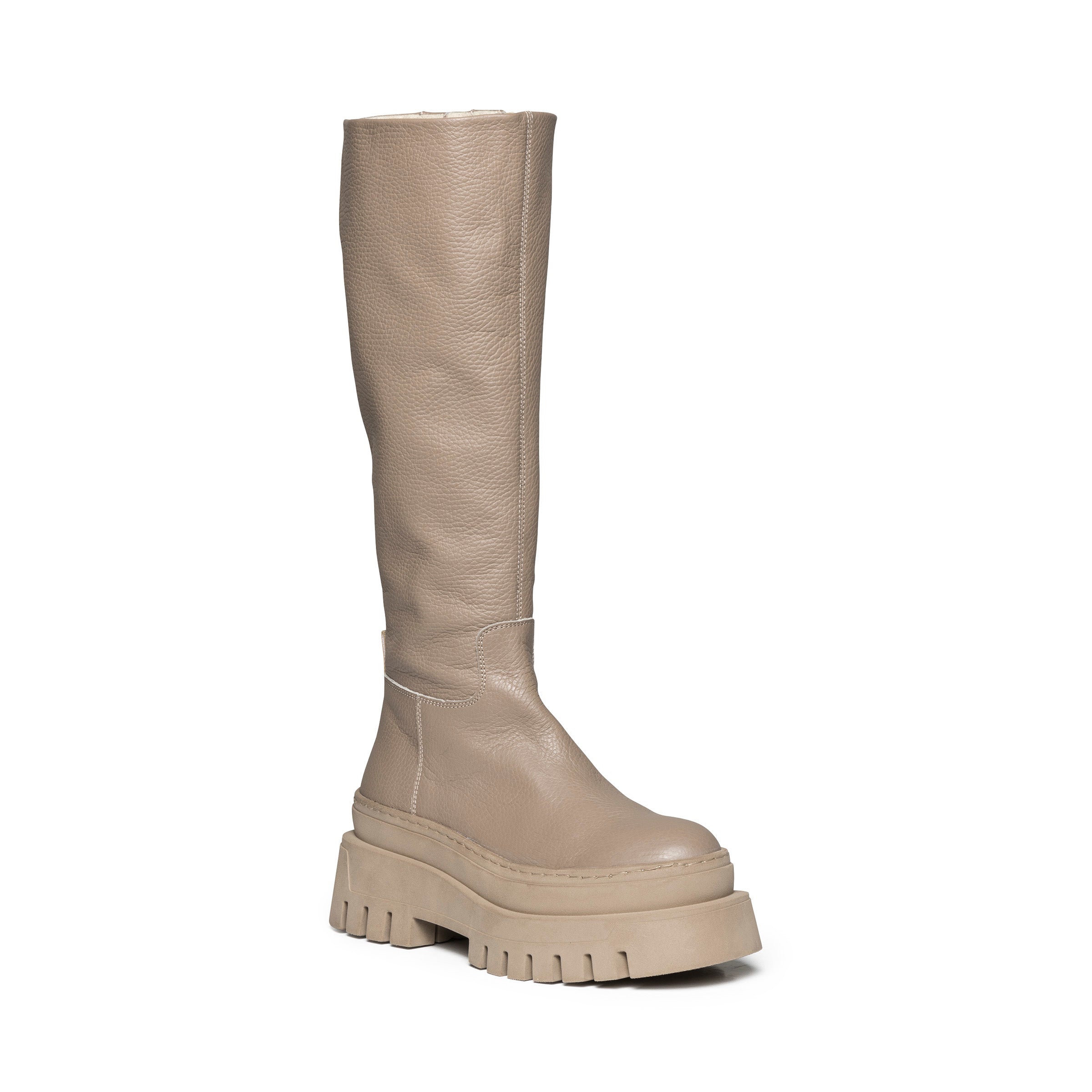 Chipp Boot Greige Leather- Hover Image
