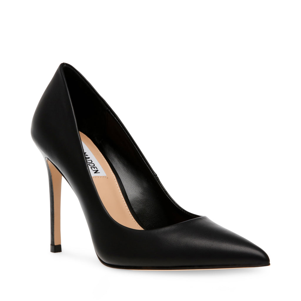 Evelyn-E Pump Black Leather- Hover Image