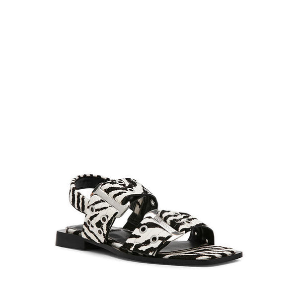 Saria-LE Flat Sandals Black/Zebra