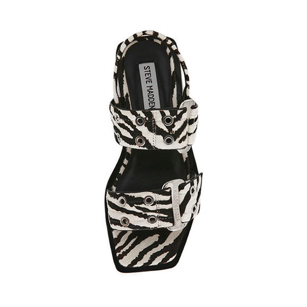 Saria-LE Flat Sandals Black/Zebra