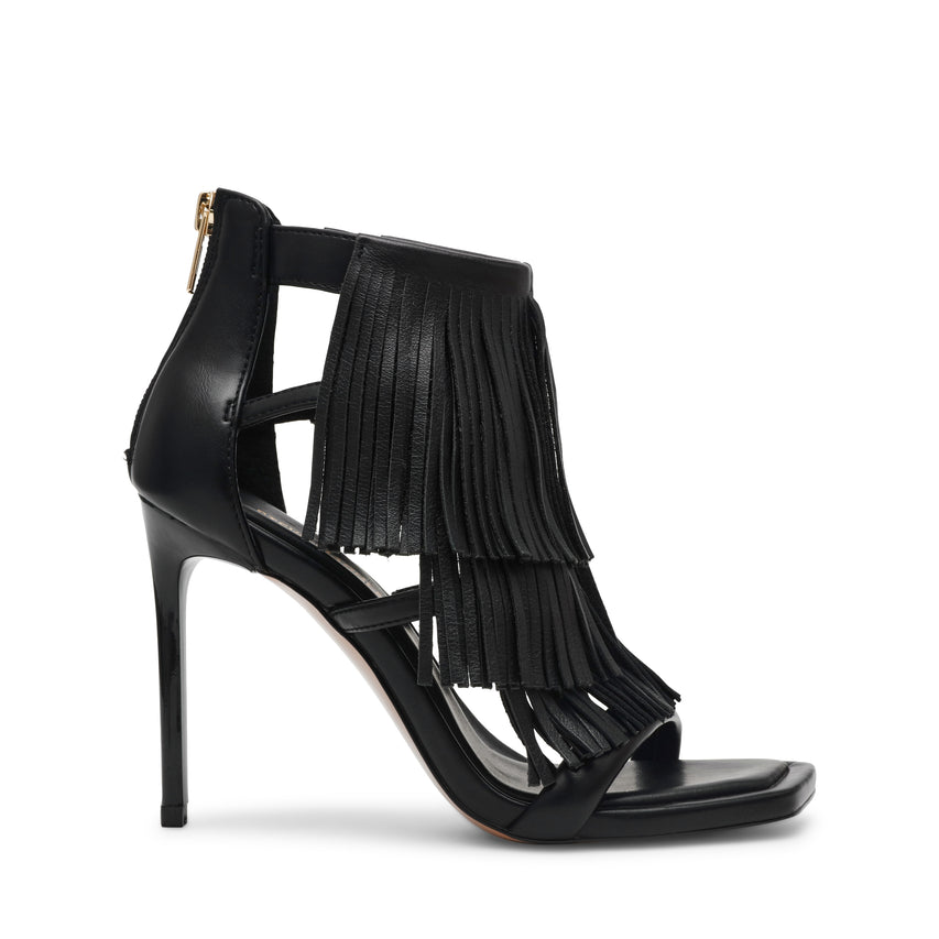 Fringzy Black Leather
