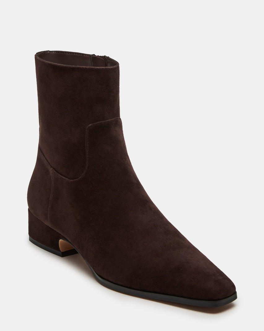 Dusty Chocolate Brown Suede