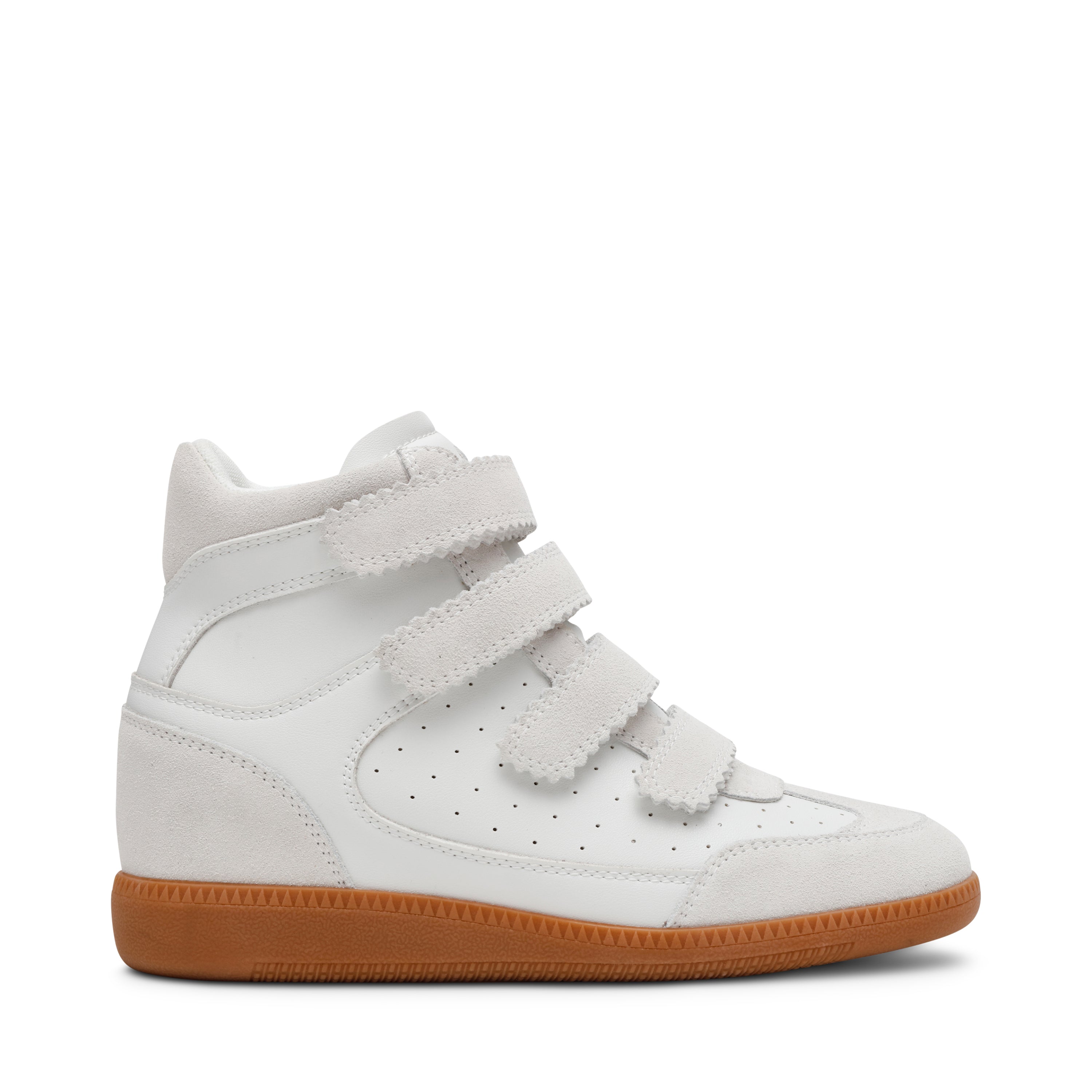 Mustang White Suede