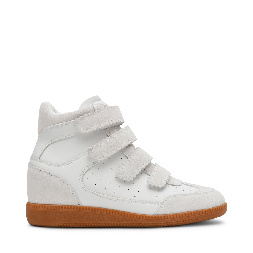 Mustang White Suede