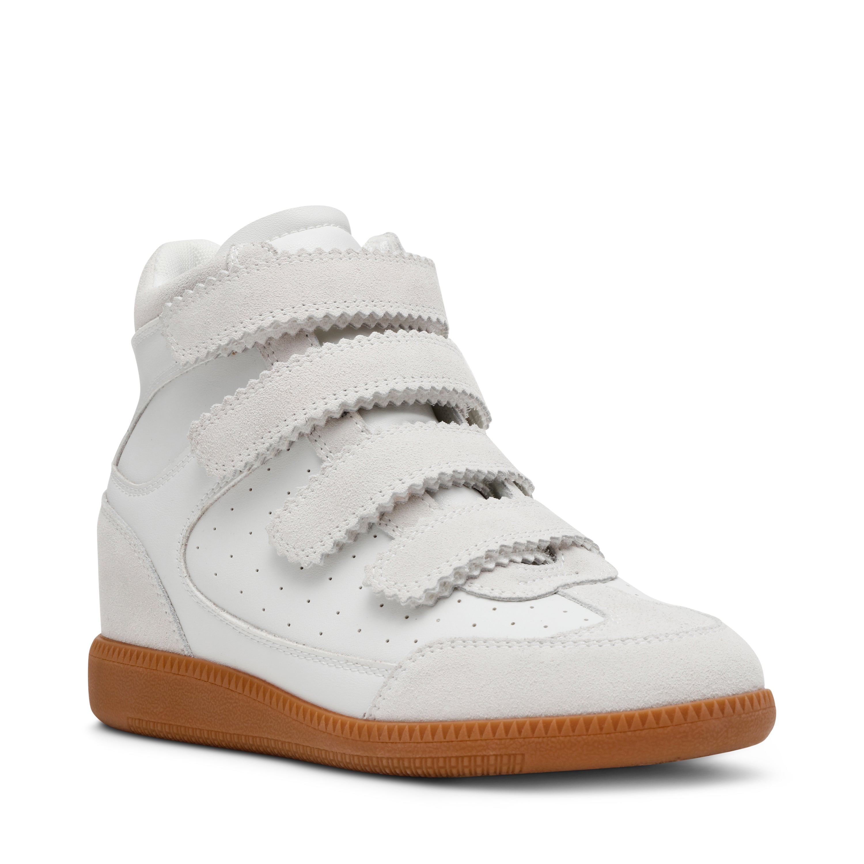 Mustang White Suede