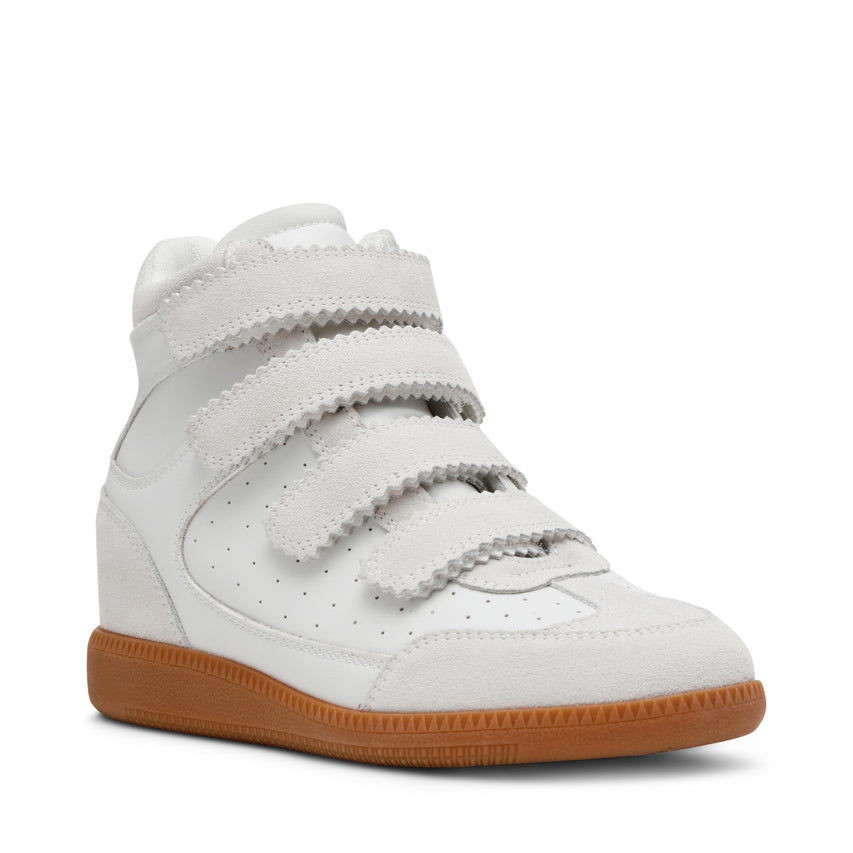 Mustang White Suede