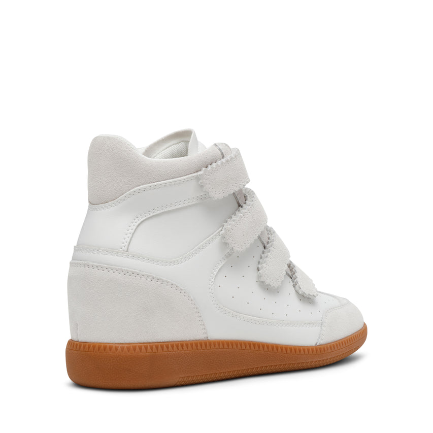 Mustang White Suede