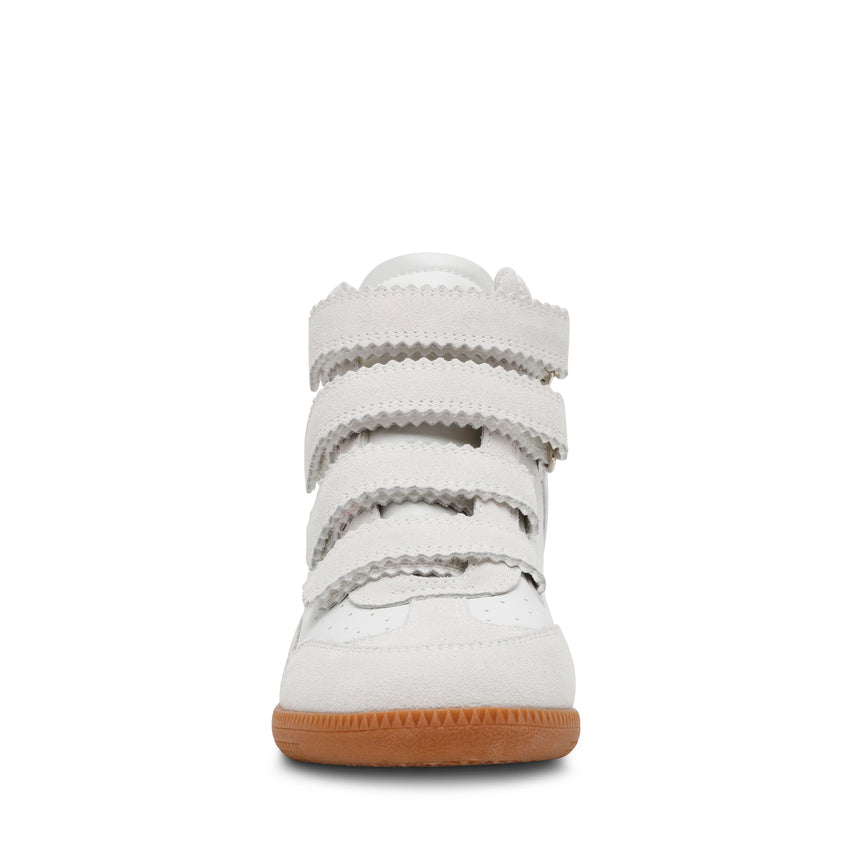 Mustang White Suede