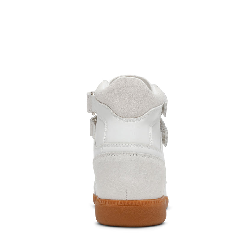 Mustang White Suede