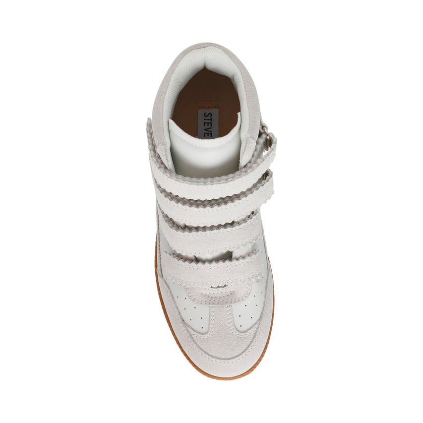Mustang White Suede