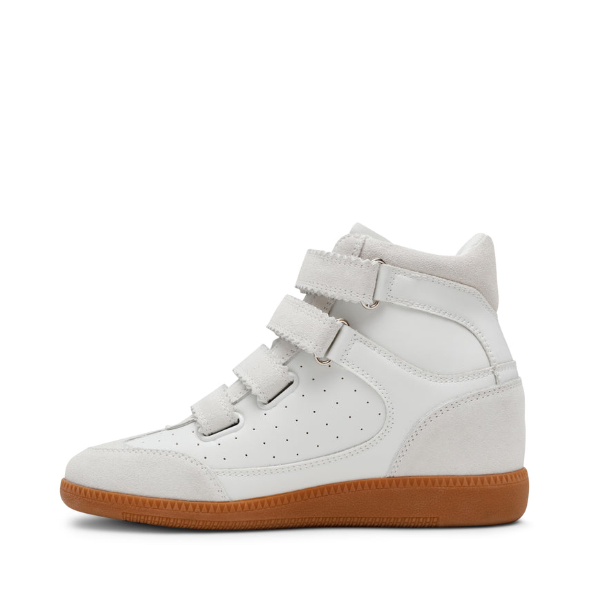 Mustang White Suede