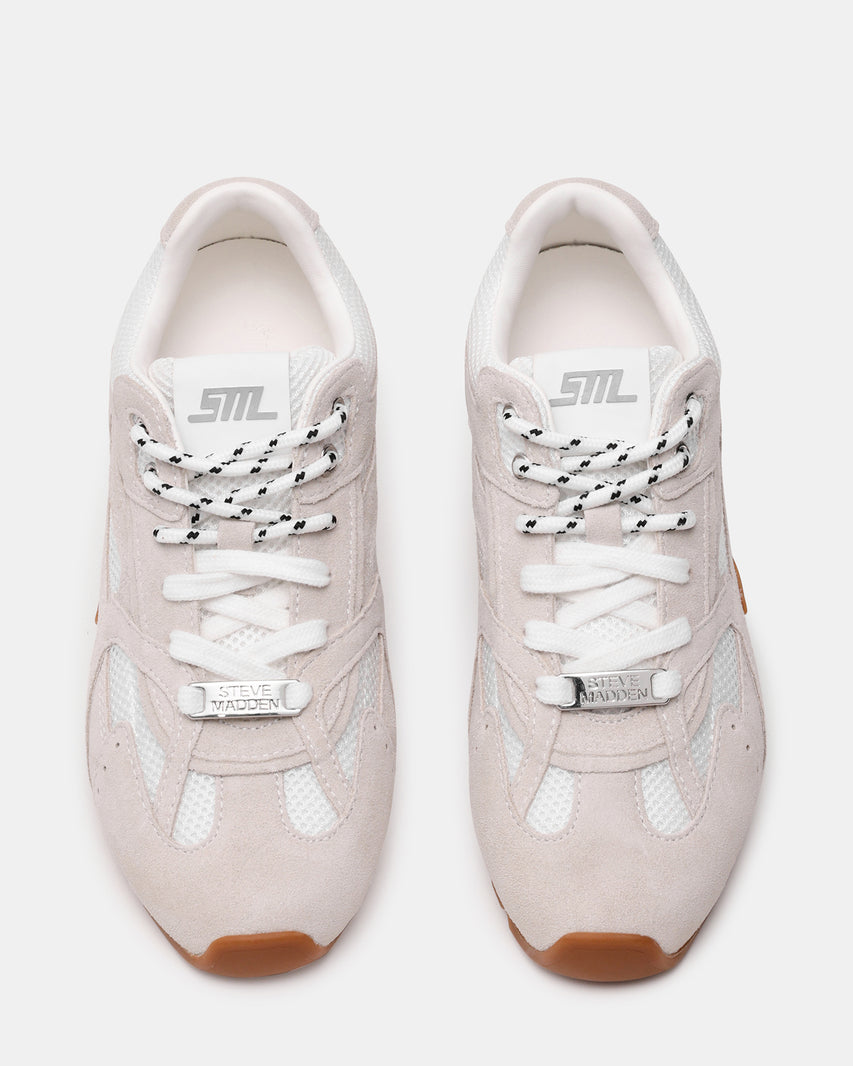 Asiel White Suede