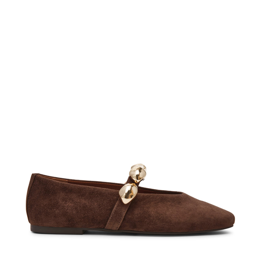Poppin Chocolate Brown Suede