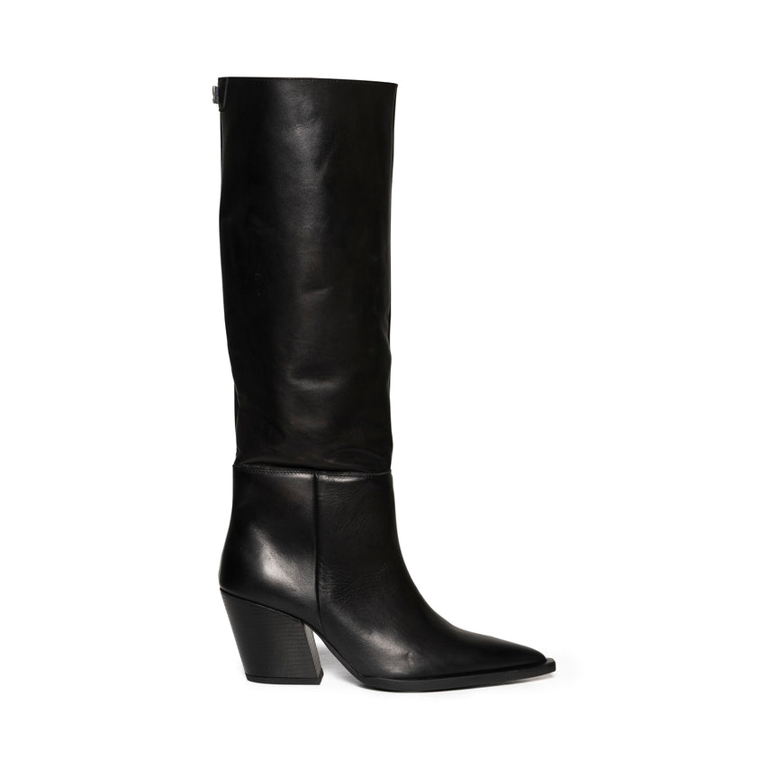 Menthe Black Leather