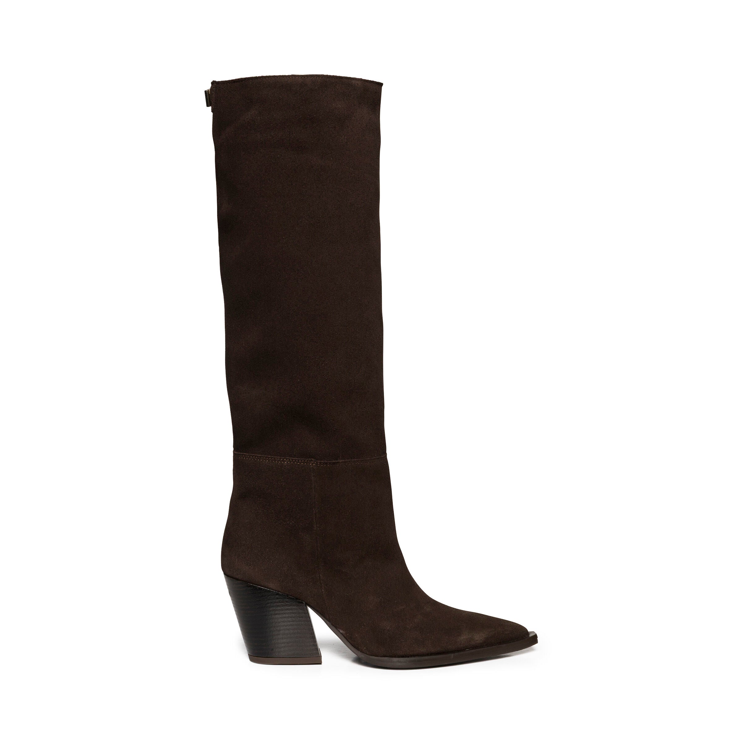 Menthe Chocolate Brown Suede