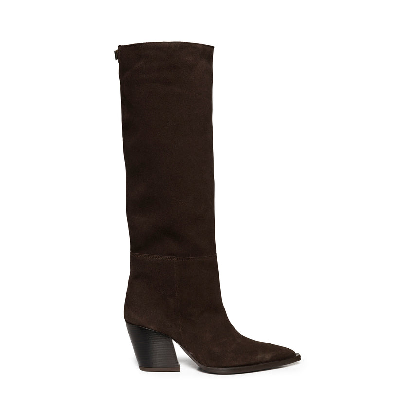 Menthe Chocolate Brown Suede