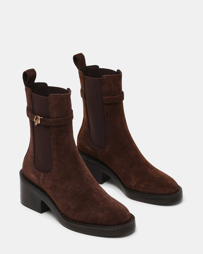 Charity-SM Chocolate Brown Suede - view 2