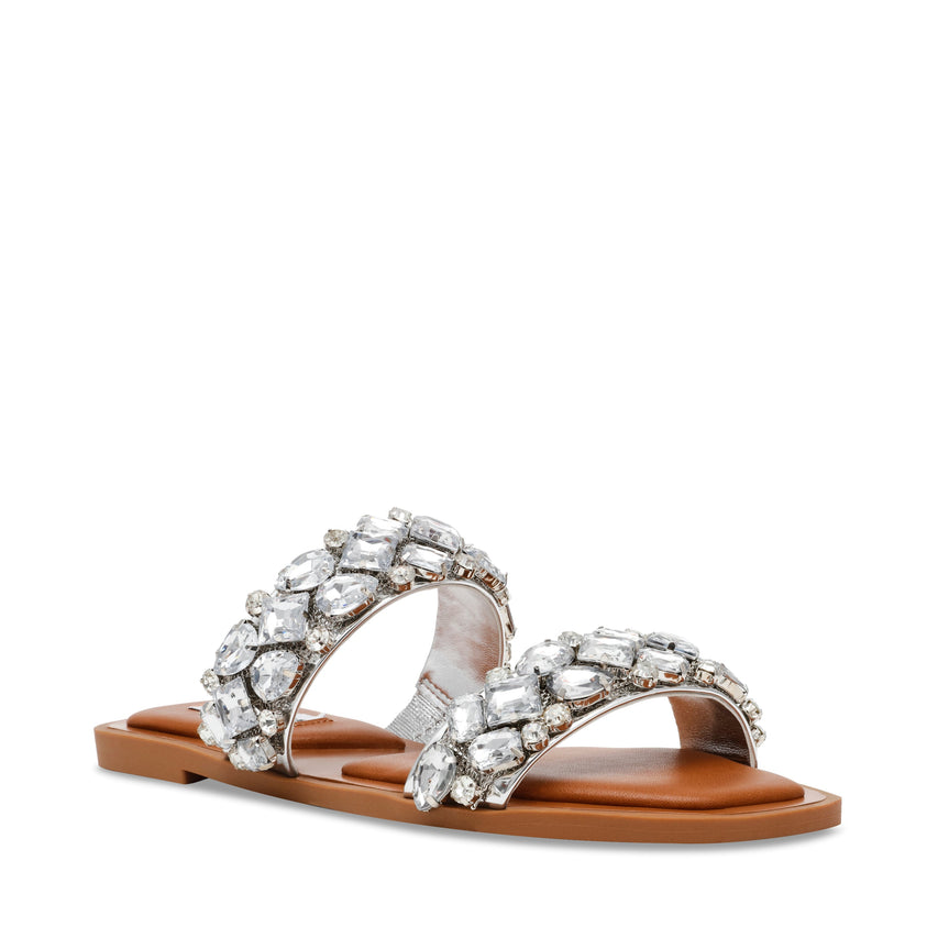 Astar Flat Sandals Silver