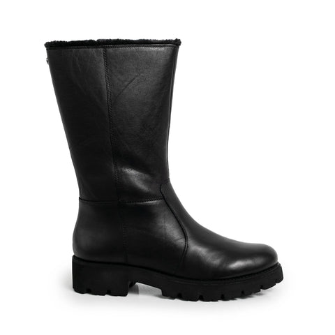 Steve Madden Holly Black Leather Special Prices - Botas