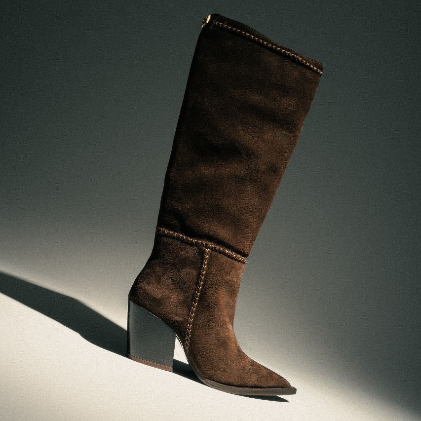 Menthe Chocolate Brown Suede - view 2