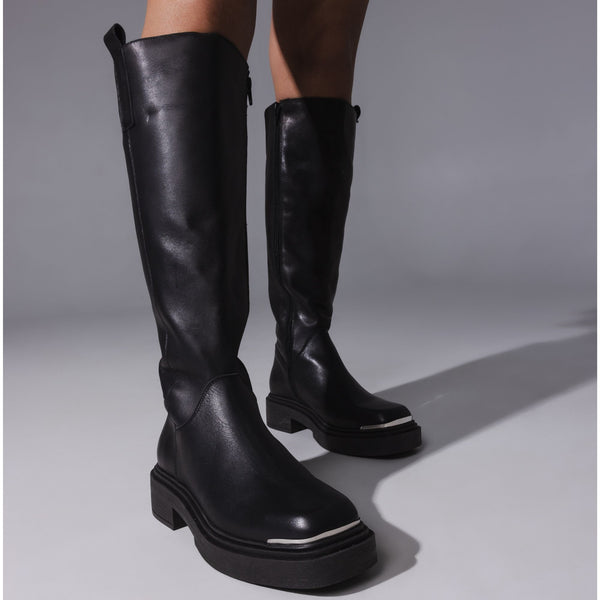 Constance Boots Black Leather