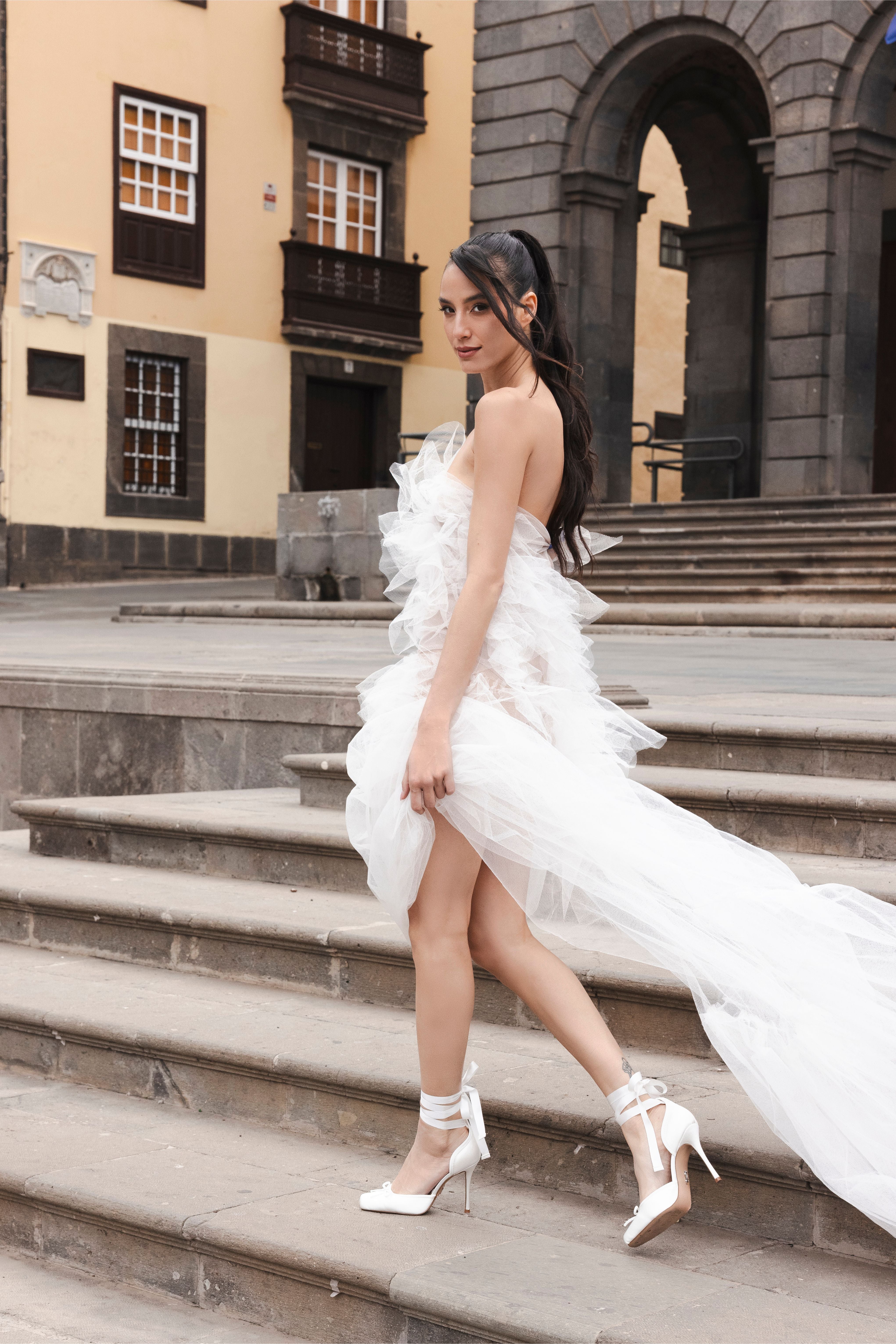 Larina Ivory Satin - view 7