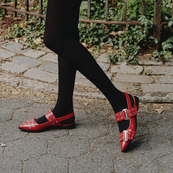 Grand Ave Sandals Red Patent