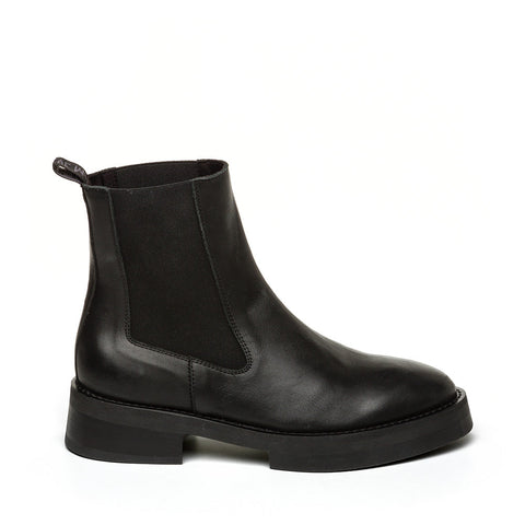 Steve Madden Monte Bootie Black Leather Boots Homepage