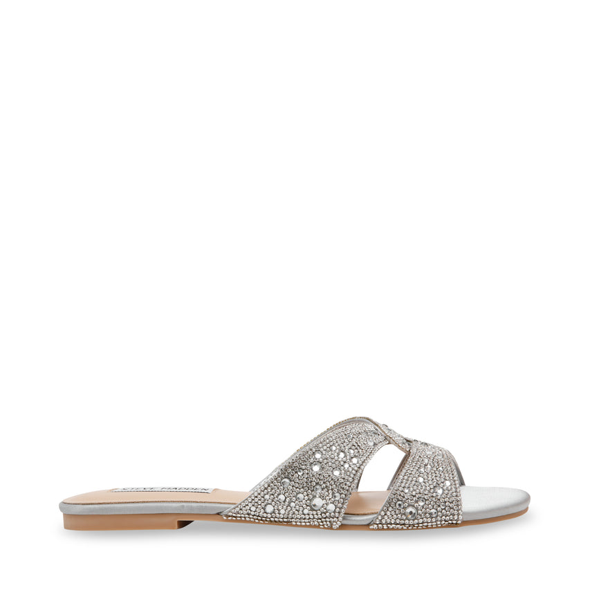 Musa Flat Sandals Silver