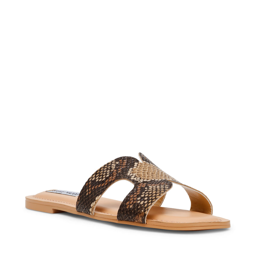 Zarnia Sandal Brown Snake