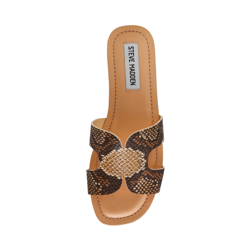 Zarnia Sandal Brown Snake