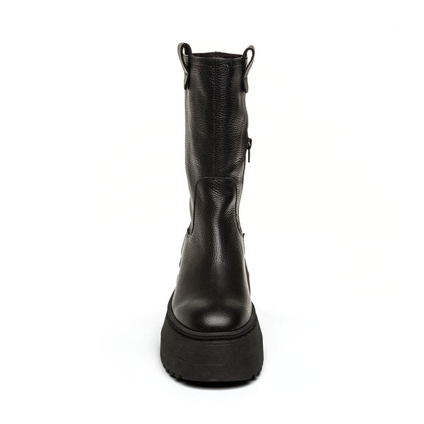 Pointer Bootie Black Leather