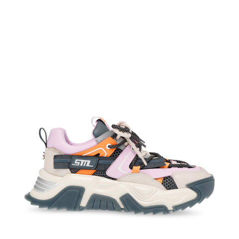 Steve Madden Kingdom Sneaker Greige/Orange Promoções até 50%