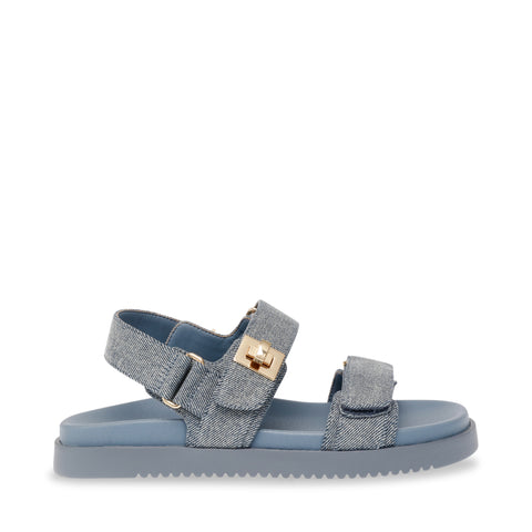 Steve Madden Mona Sandal Denim Fabric Sandálias rasas até 50% - 1 a 31 de outubro