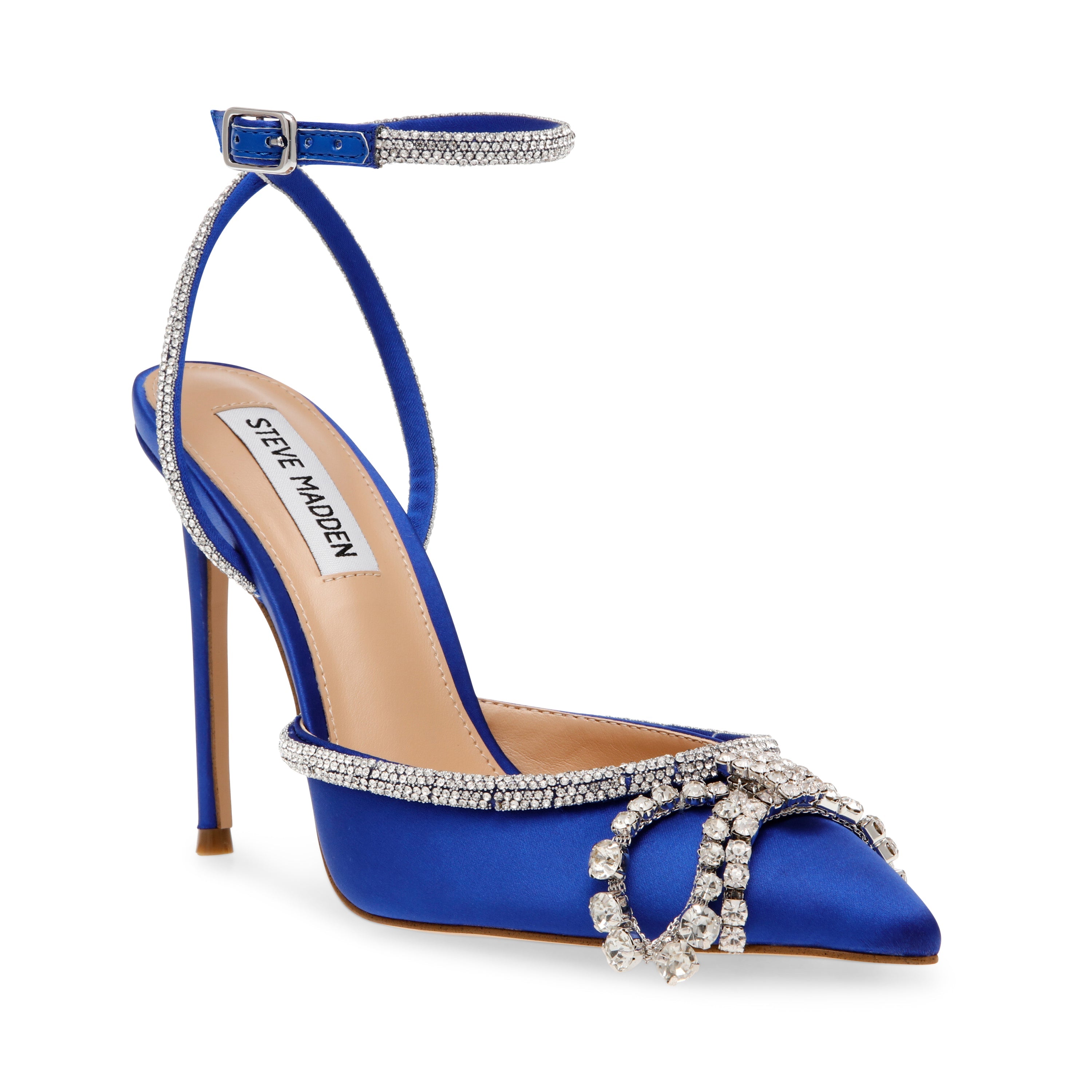 Vibrantly Sandal Blue Satin- Hover Image