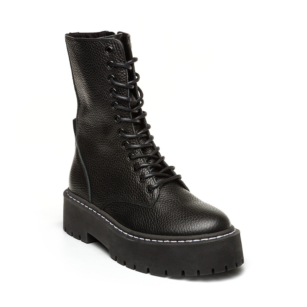 Olly Bootie Black Leather- Hover Image