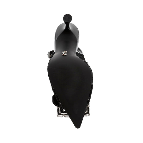 Closeup-S Pump Black Sequins