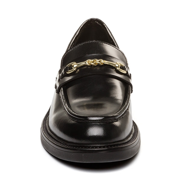 Huddles Loafer Black Leather