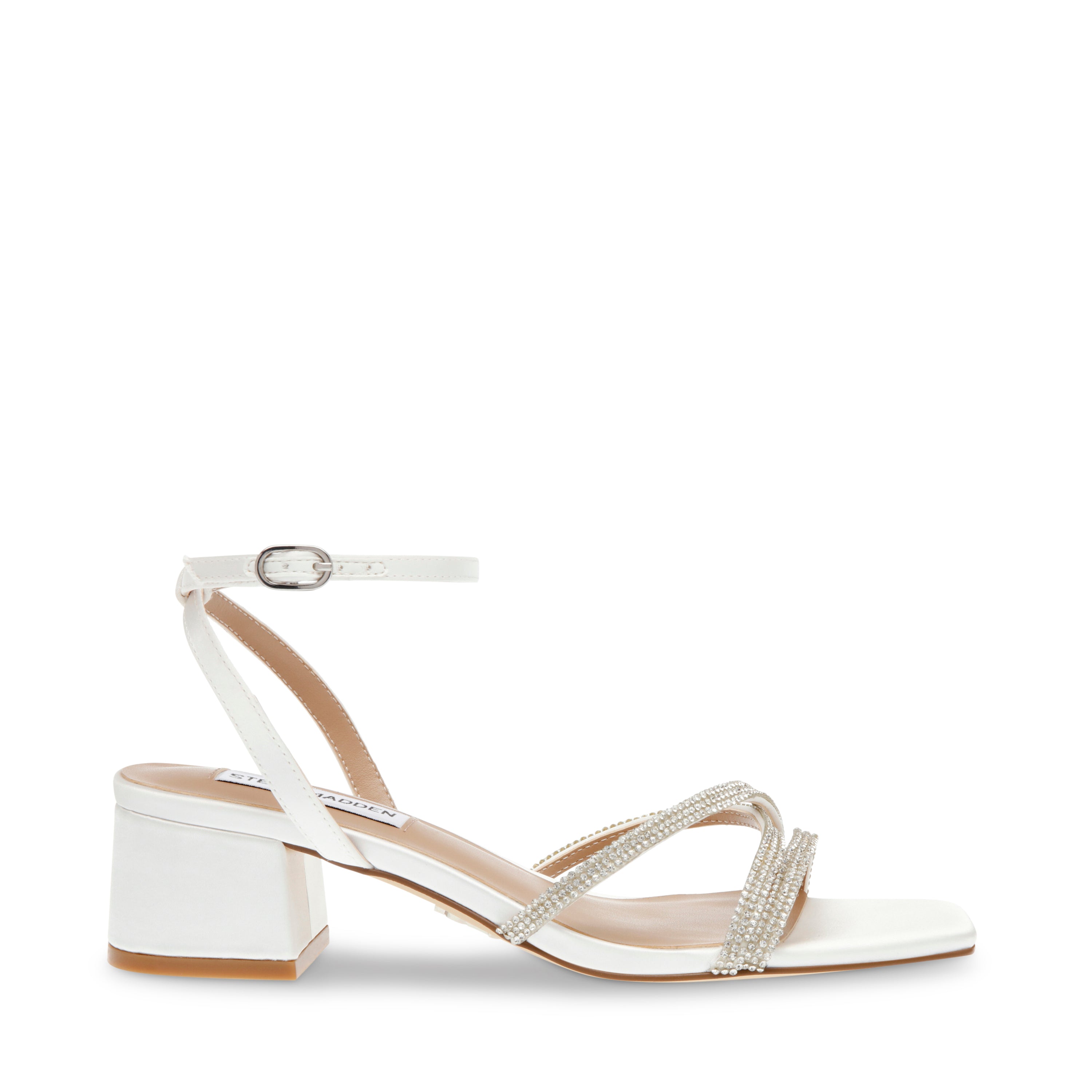 Gabby Sandal Ivory Satin