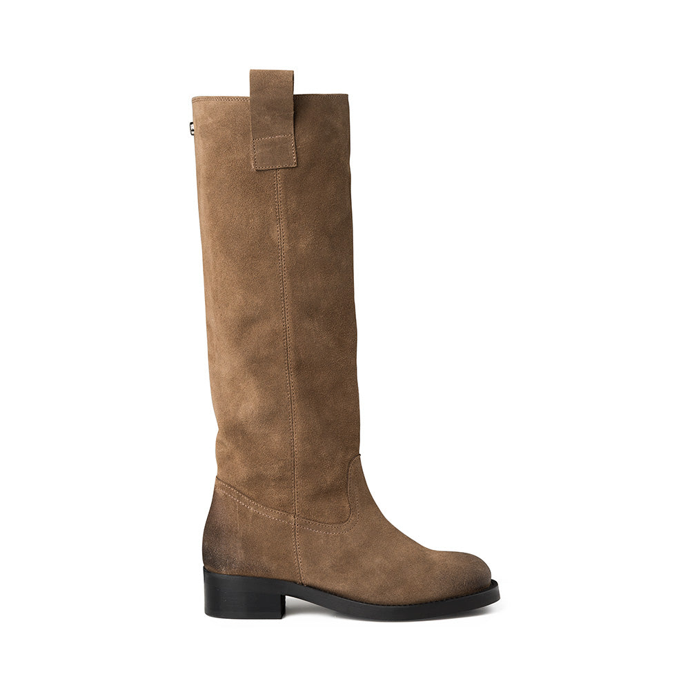 Banner Taupe Suede
