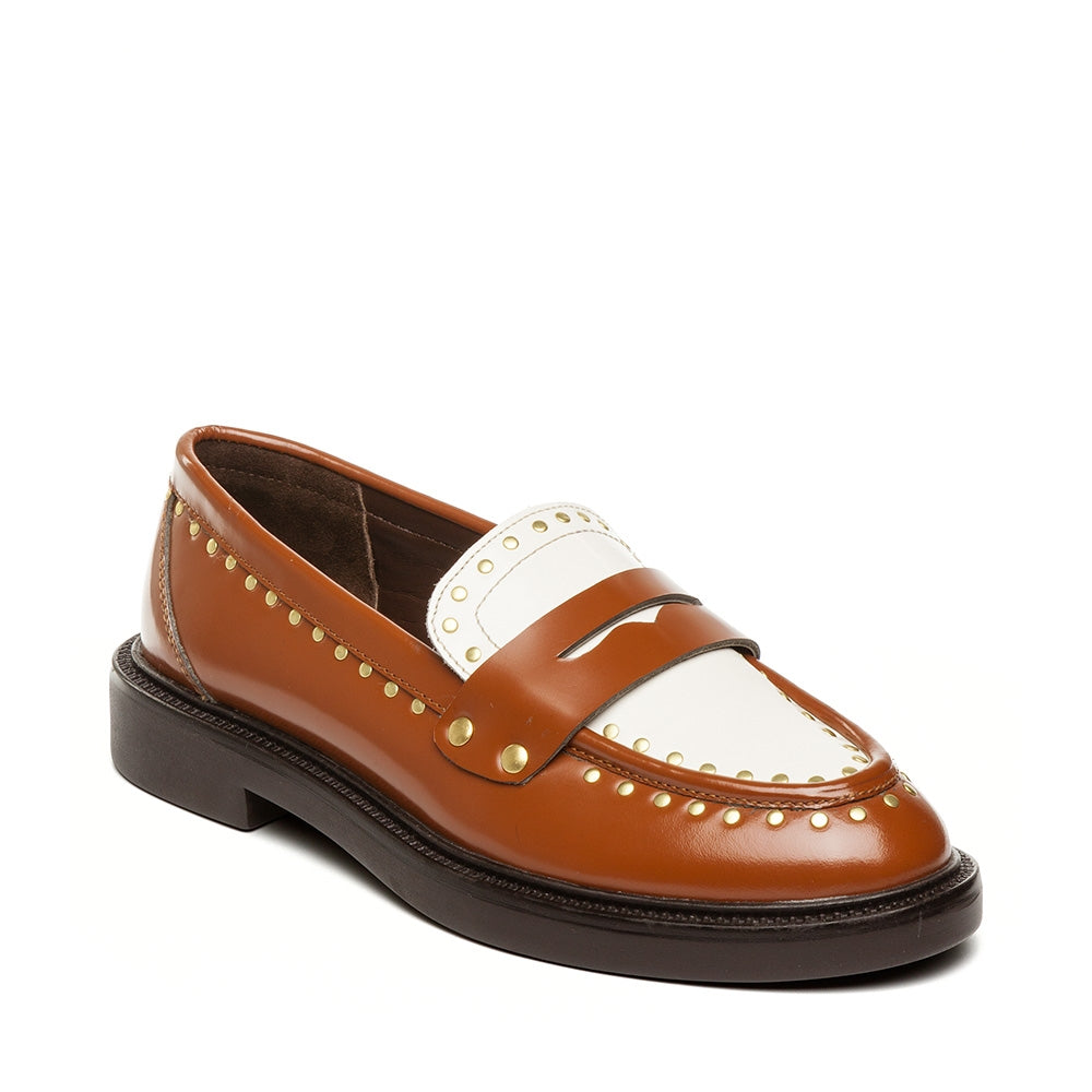 Harloe Loafers Cognac/Coconut Milk- Hover Image