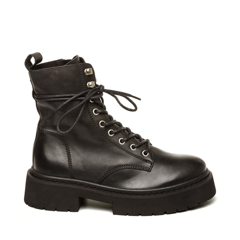 Gusto Biker Boots Black Leather