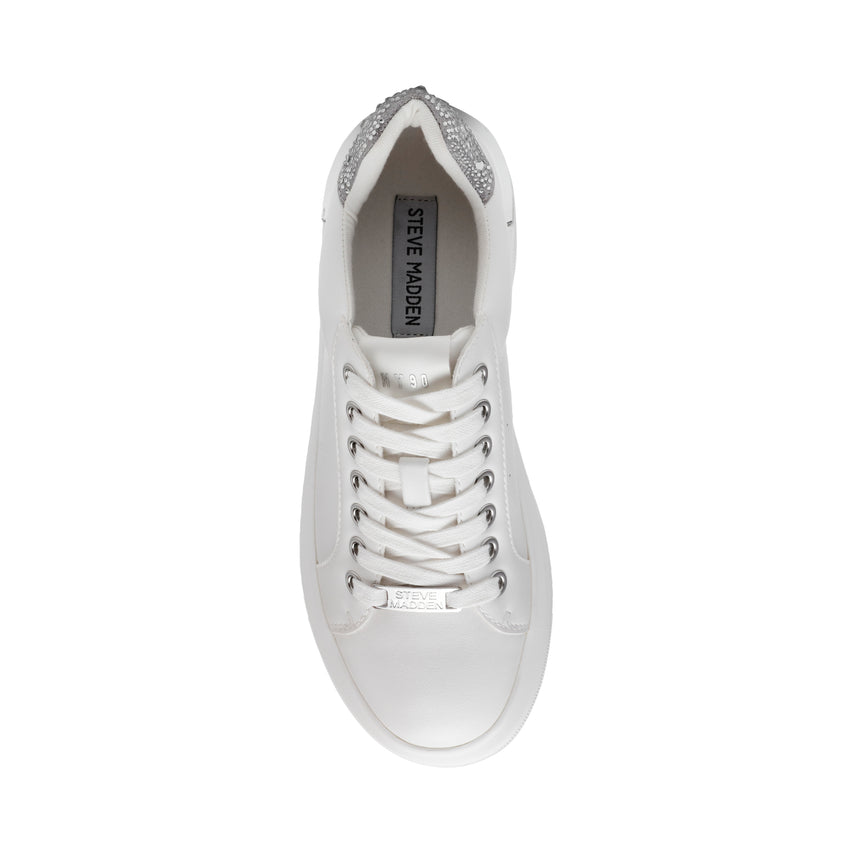 Glacial-R Sneaker White/Rhinestone