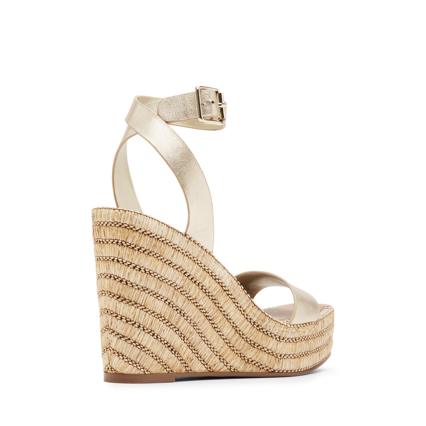 Cassie Sandals Gold Leather