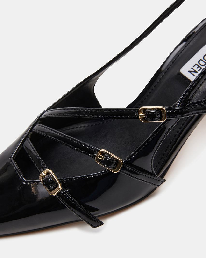 Liana Slingbacks Black Patent