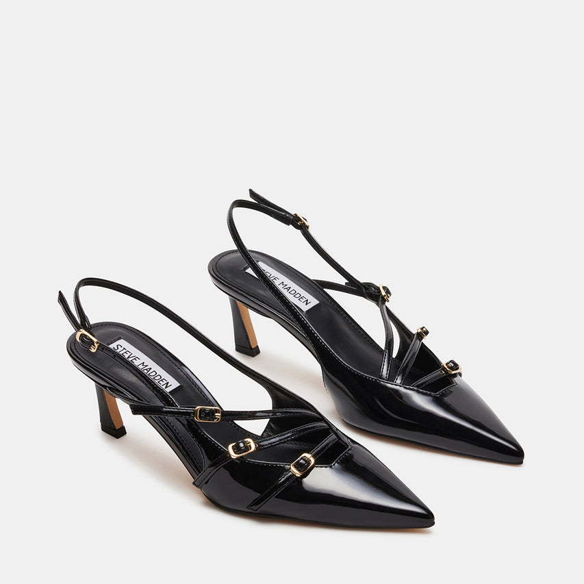 Liana Slingbacks Black Patent