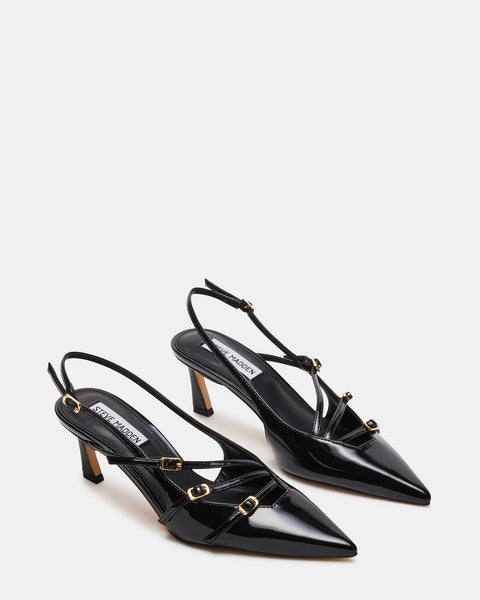 Liana Slingbacks Black Patent