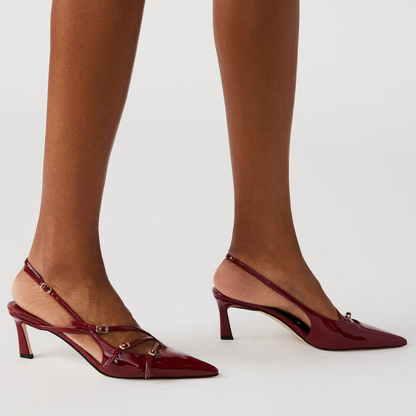 Liana Slingbacks Wine Patent