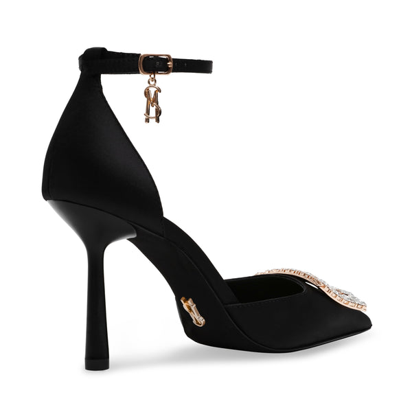 Accession Heeled Sandals Black Satin