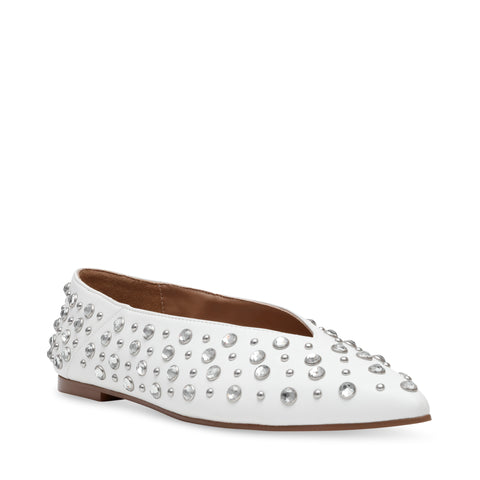 Steve Madden Venecia Ballerina White Brilhos